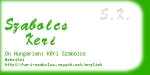 szabolcs keri business card